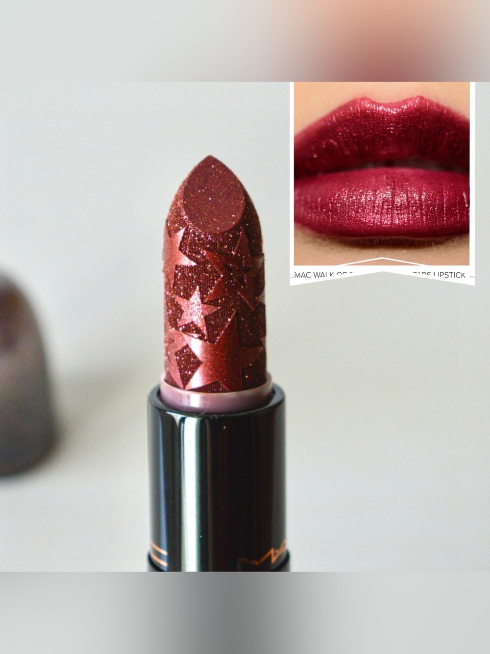 MAC Cosmetics Kiss Of Stars Lipstick *WALK OF FLAME*  Metallic Red Limited New